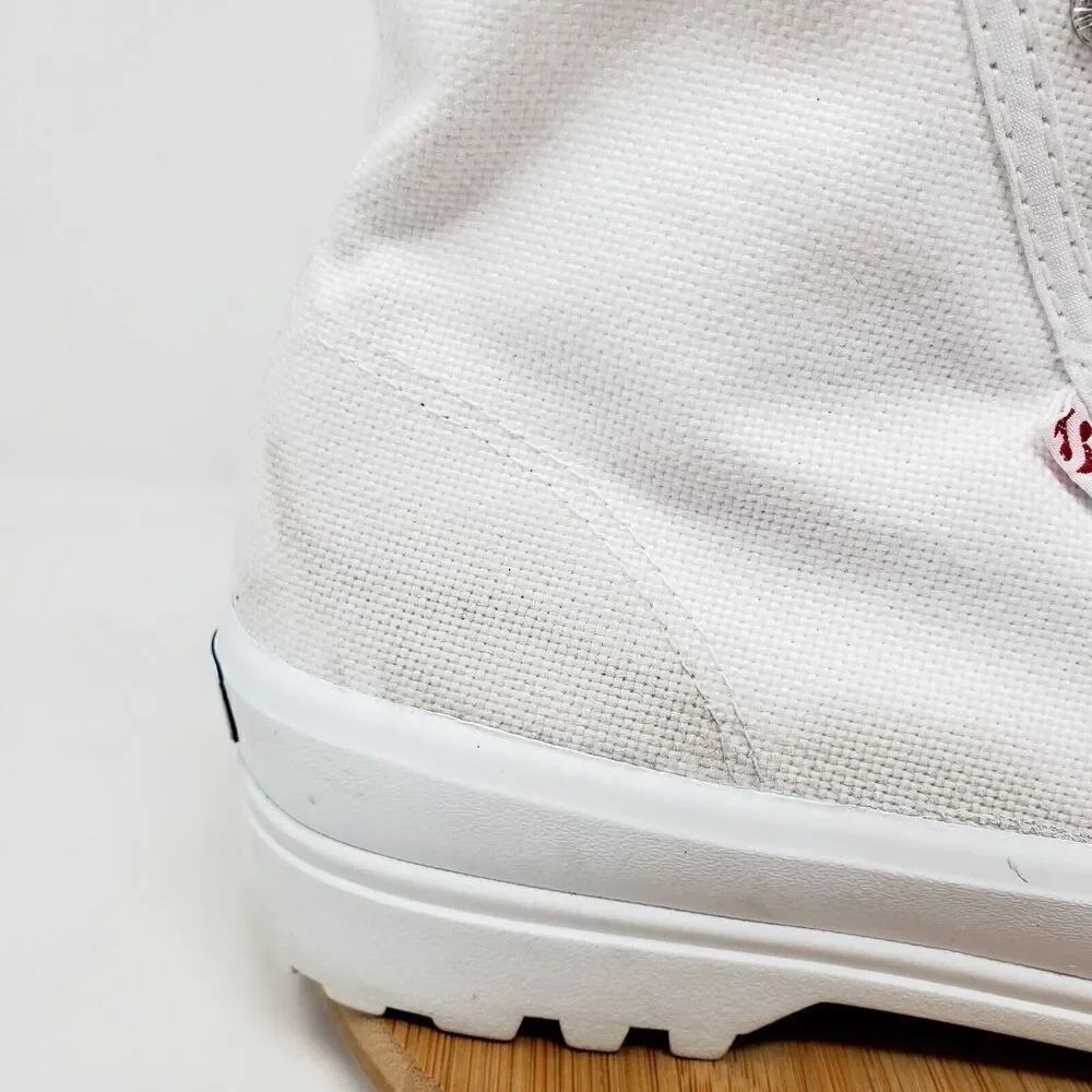 Superga Platform‎ Shoes Womens 8 White Canvas High Chunky Lug Sole Sneaker